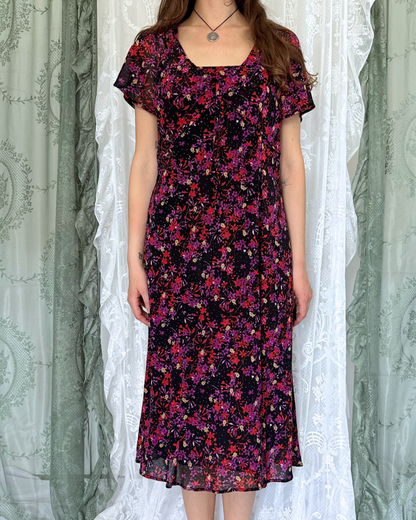 Luisa Viola Maxikleid Blumenmuster Sommerkleid 90s Style whitchy whimsical boho Teos Vintage Onlineshop