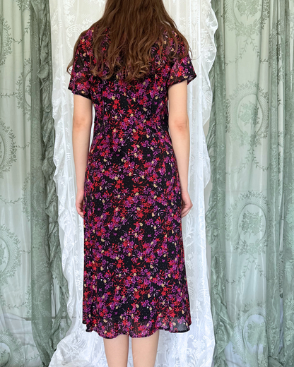 Luisa Viola Maxikleid Blumenmuster Sommerkleid 90s Style whitchy whimsical boho Teos Vintage Onlineshop