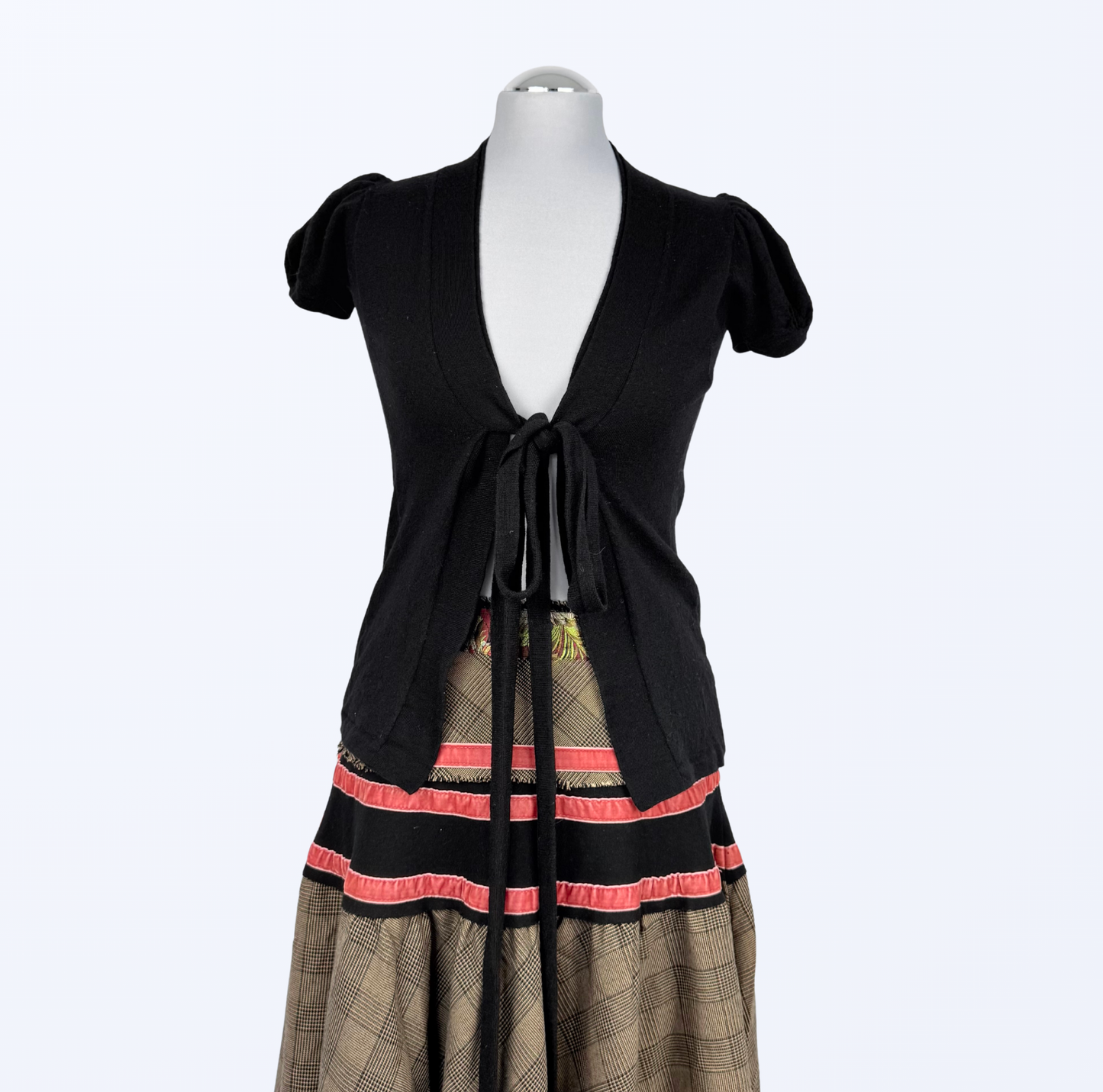 Designer Second Hand Wickeloberteil 100 % Wolle  Maliparmi Teos Vintage Onlineshop