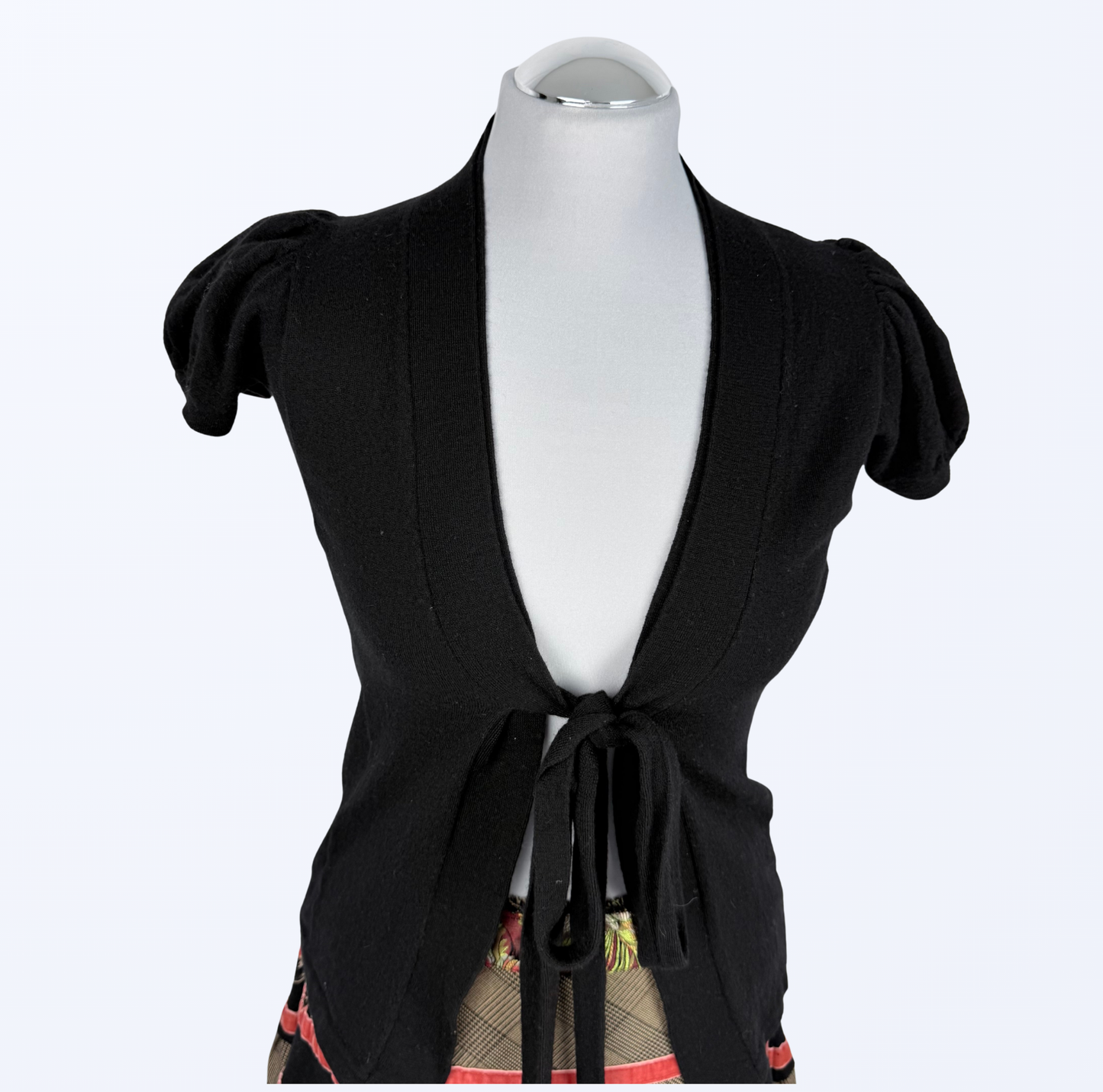 Designer Second Hand Wickeloberteil 100 % Wolle  Maliparmi Teos Vintage Onlineshop