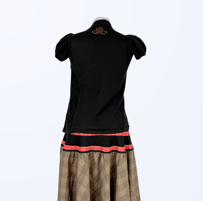 Designer Second Hand Wickeloberteil 100 % Wolle  Maliparmi Teos Vintage Onlineshop