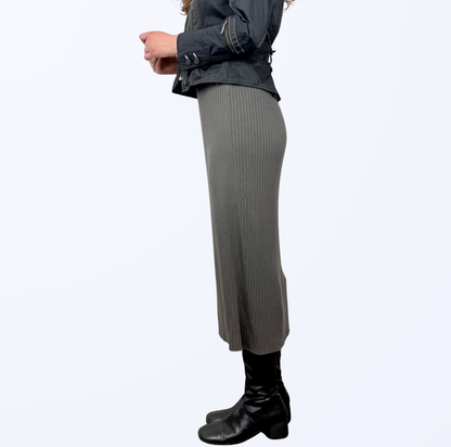 Marc Cain Maxirock grau Strickoptik Teos vintage Onlineshop