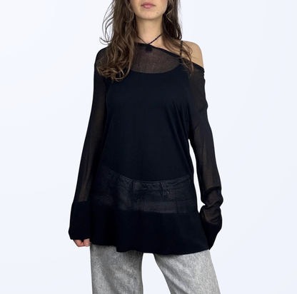 Marc Cain Mesh Longsleeve Designer Teos Vintage Onlineshop