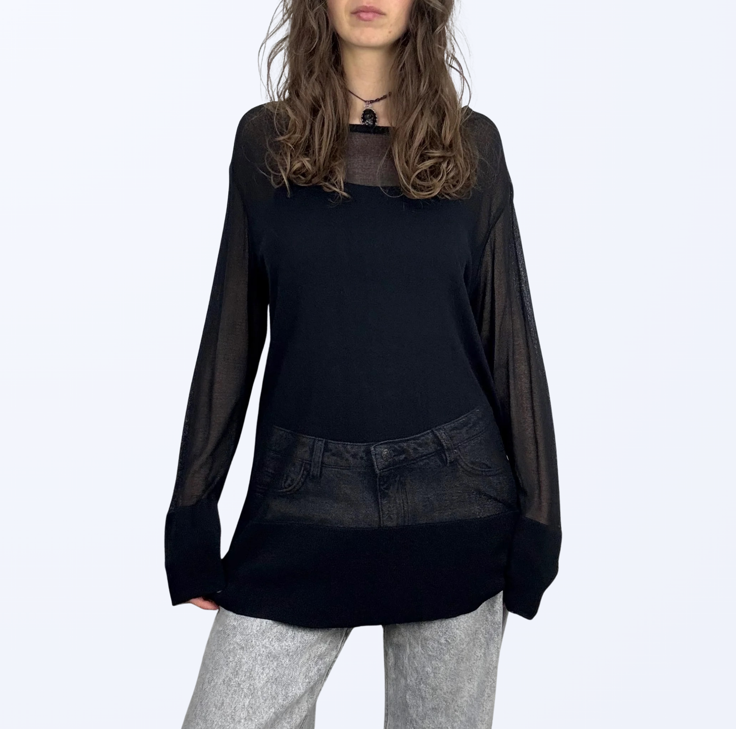 Marc Cain Mesh Longsleeve Designer Teos Vintage Onlineshop