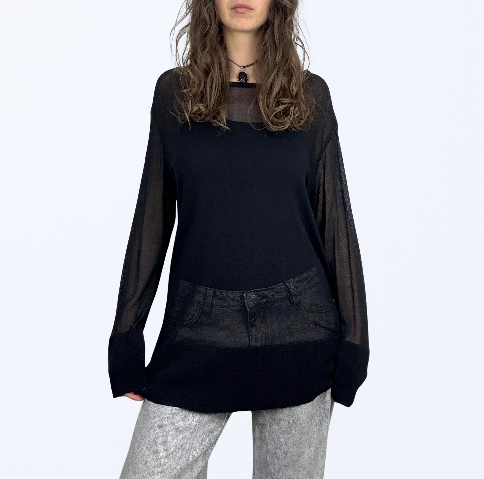 Marc Cain Mesh Longsleeve Designer Teos Vintage Onlineshop