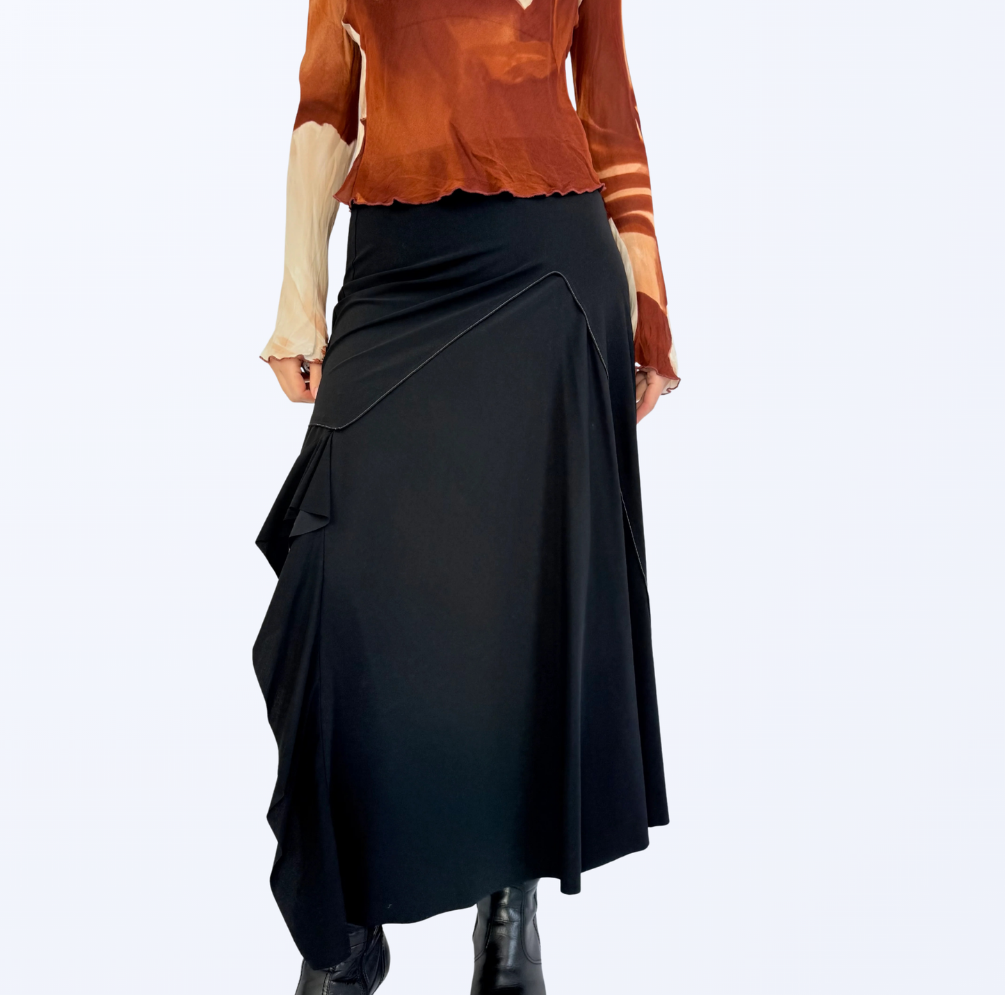 Maxirock asymmetrisch Fairy Grunge Style Teos Vintage Onlineshop