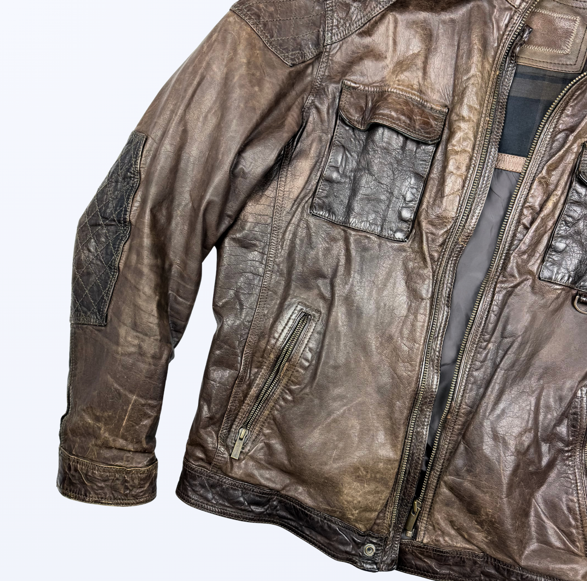 Massimo Dutti Lederjacke Teos Vintage Onlineshop