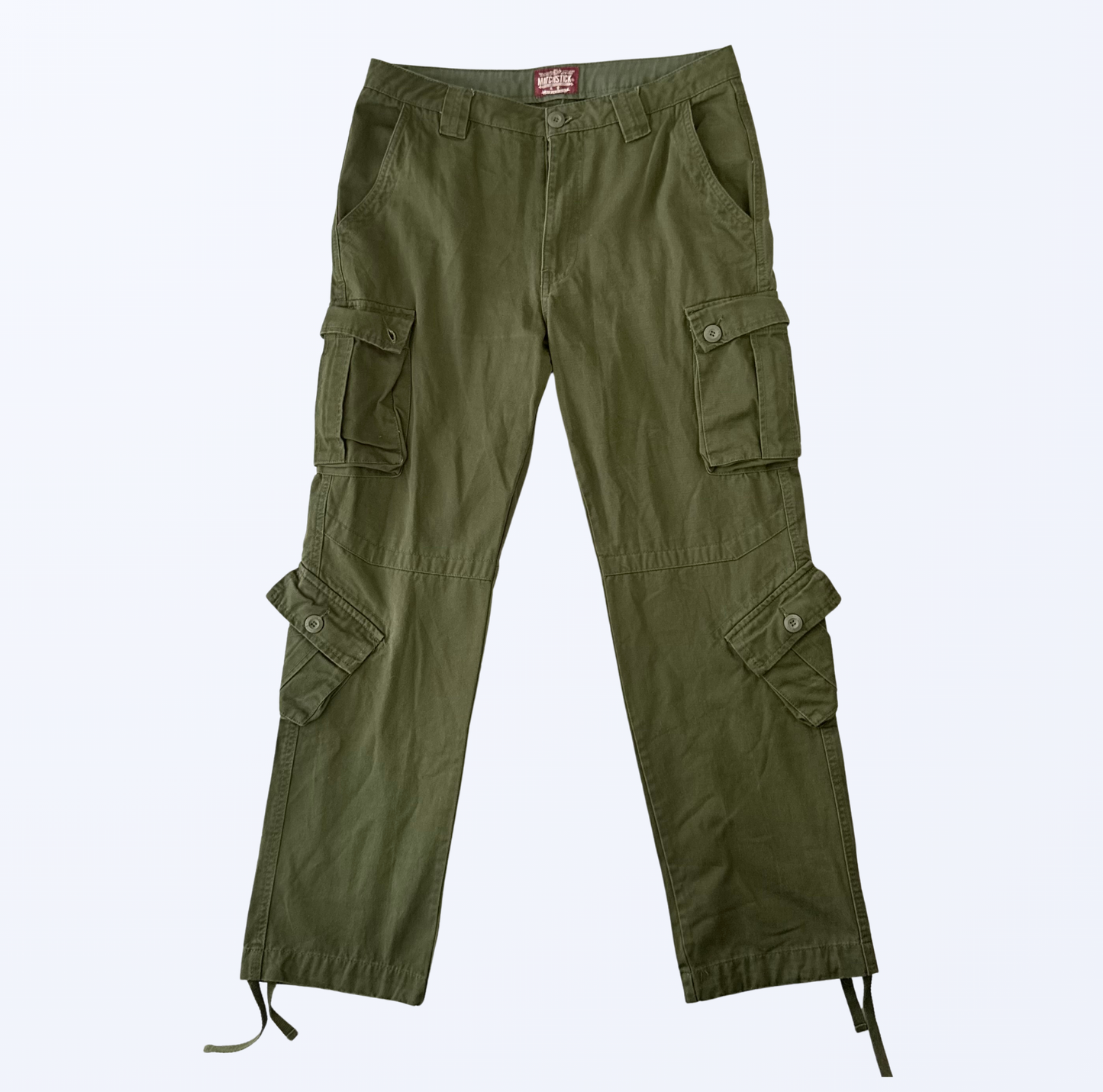 Matchstick Cargohose dunkelgrün Utility Street Style Teos Vintage