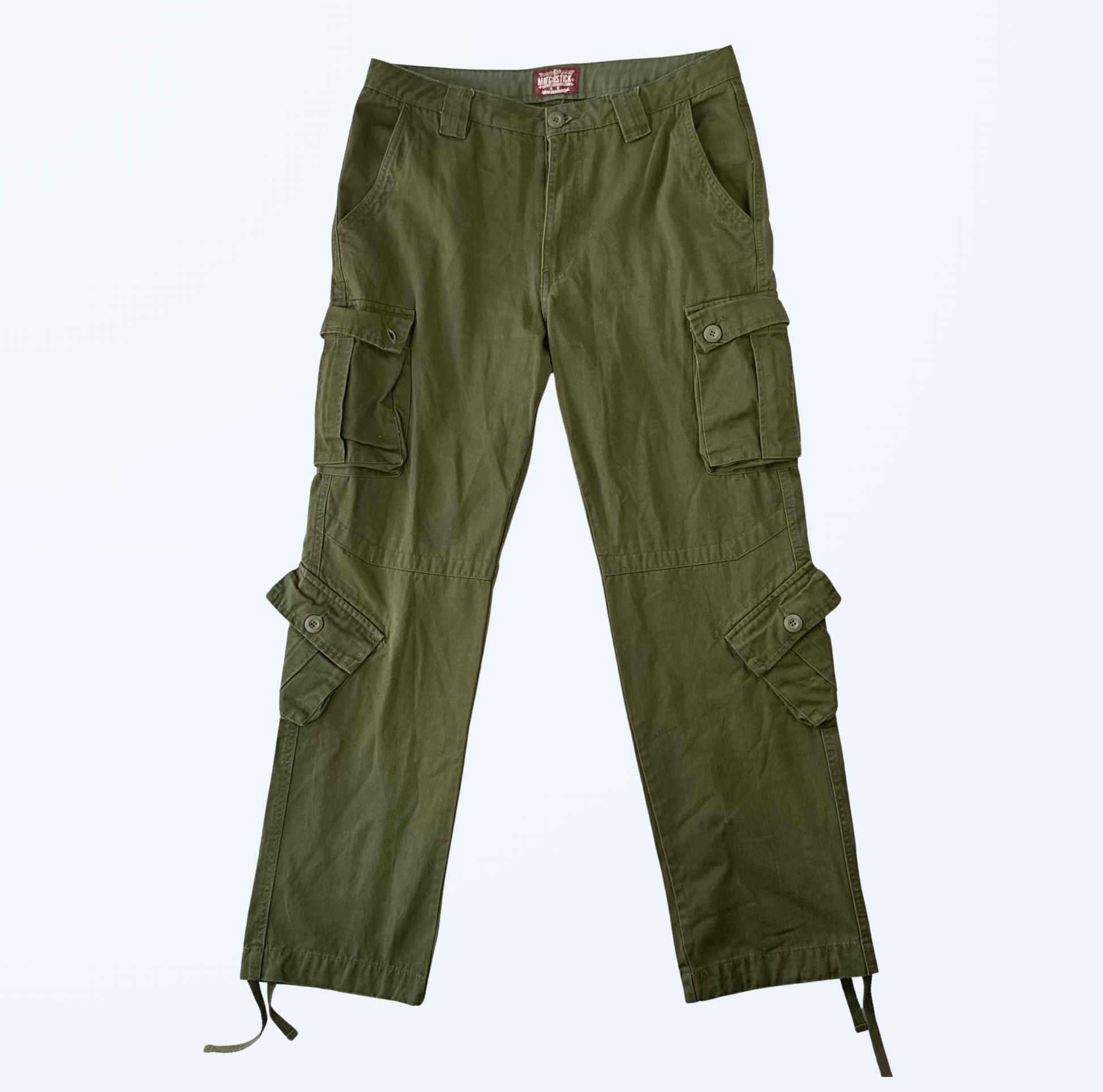 Matchstick Cargohose dunkelgrün Utility Street Style Teos Vintage