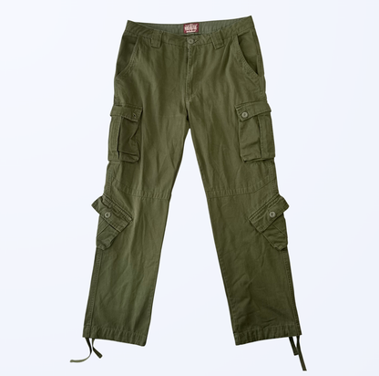 Matchstick Cargohose dunkelgrün Utility Street Style Teos Vintage
