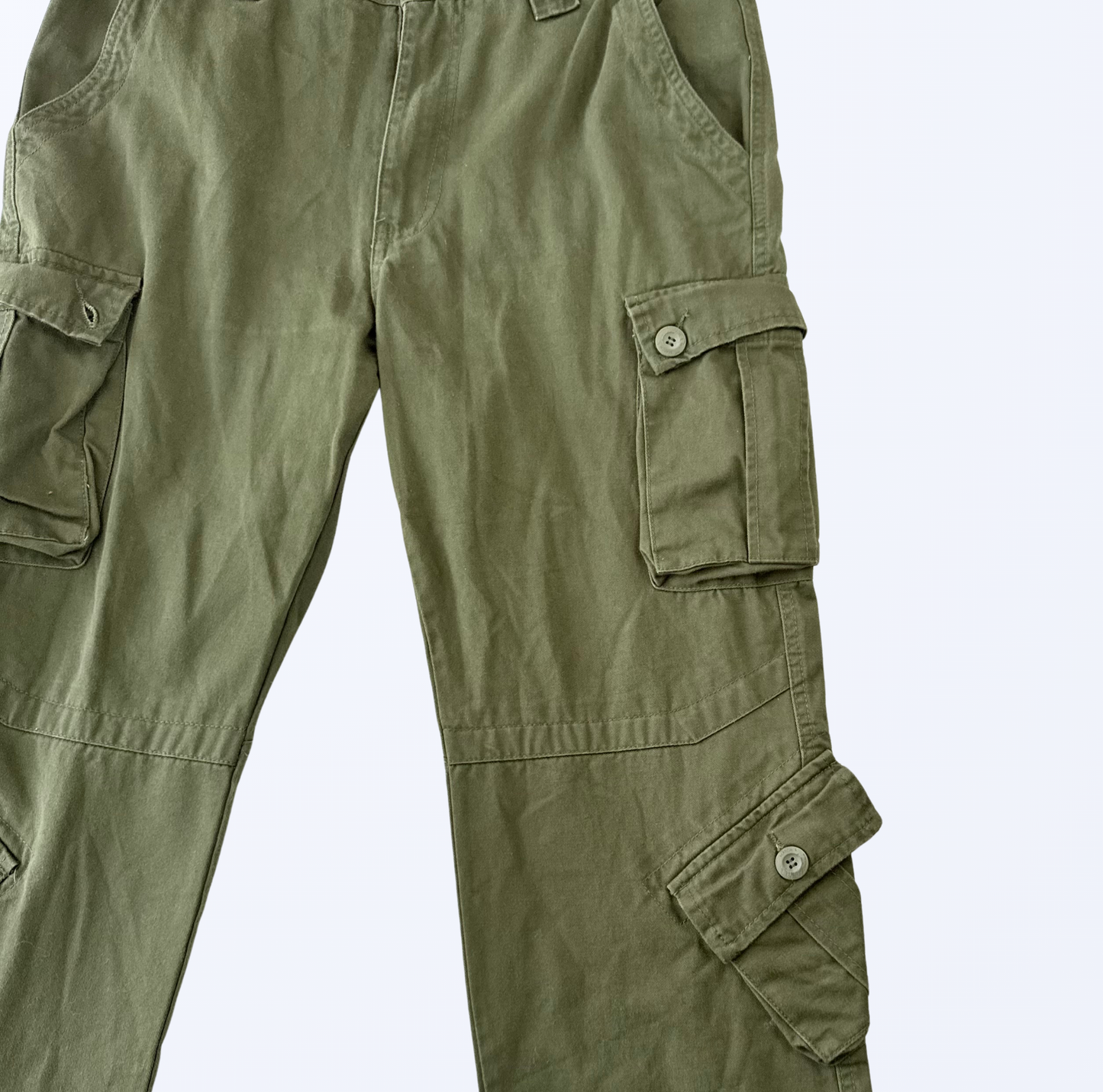 Matchstick Cargohose dunkelgrün Utility Street Style Teos Vintage