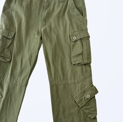 Matchstick Cargohose dunkelgrün Utility Street Style Teos Vintage