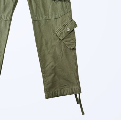 Matchstick Cargohose dunkelgrün Utility Street Style Teos Vintage
