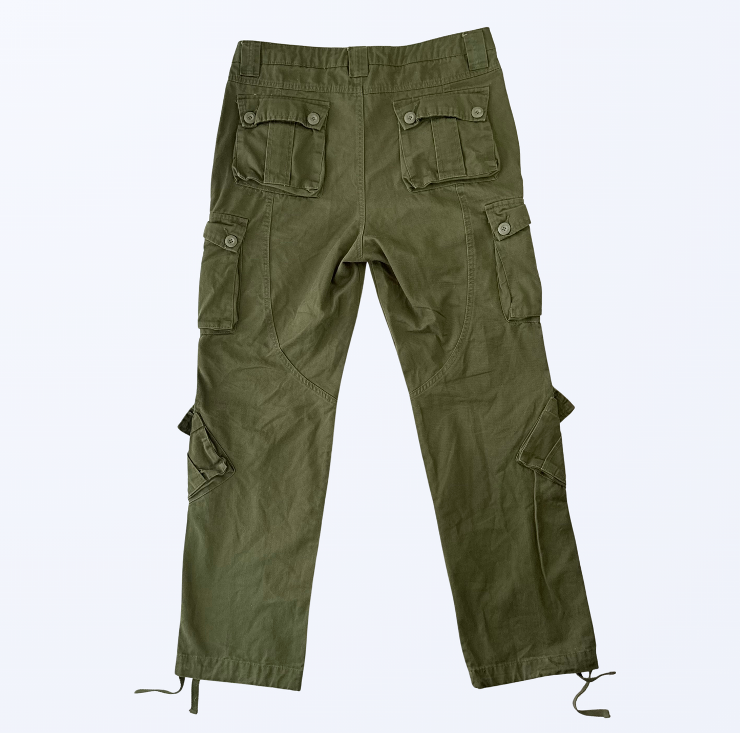 Matchstick Cargohose dunkelgrün Utility Street Style Teos Vintage