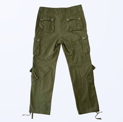 Matchstick Cargohose dunkelgrün Utility Street Style Teos Vintage