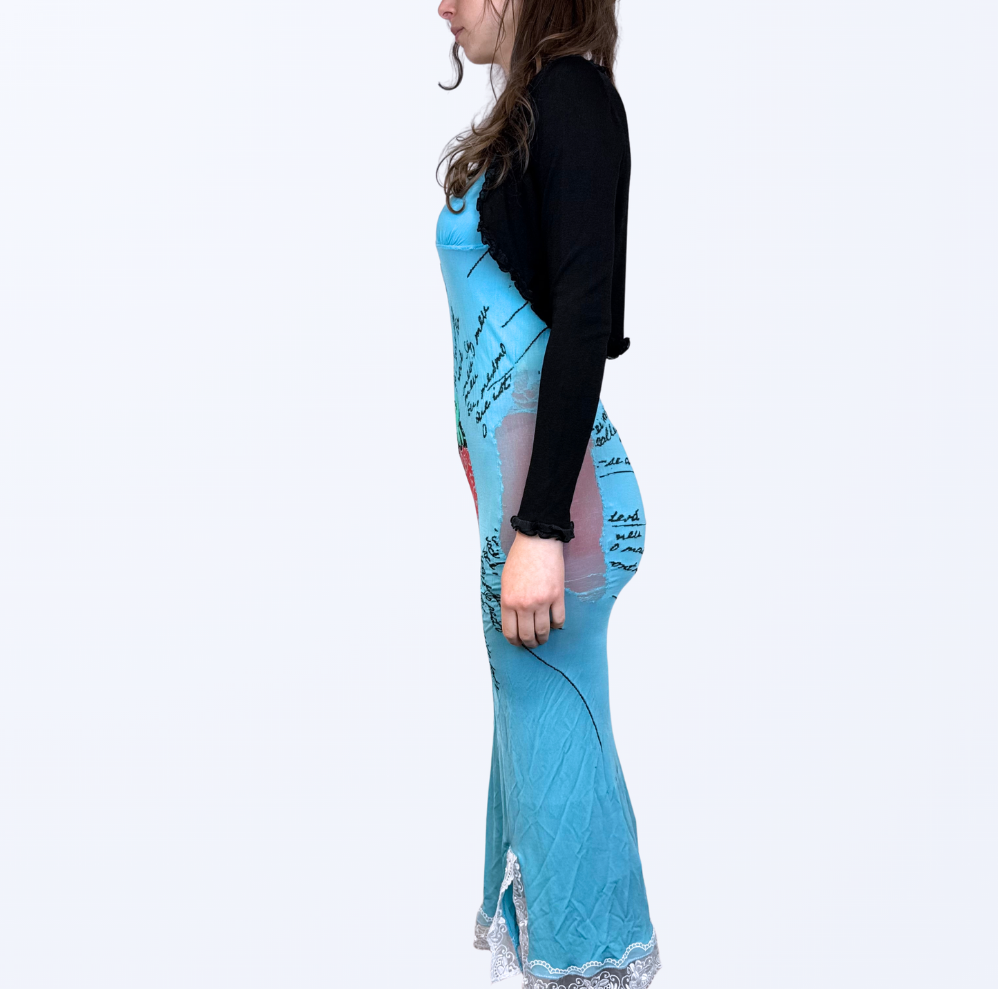 Maxikleid Chilli Türkis Spitze Teos Vintage onlineshop