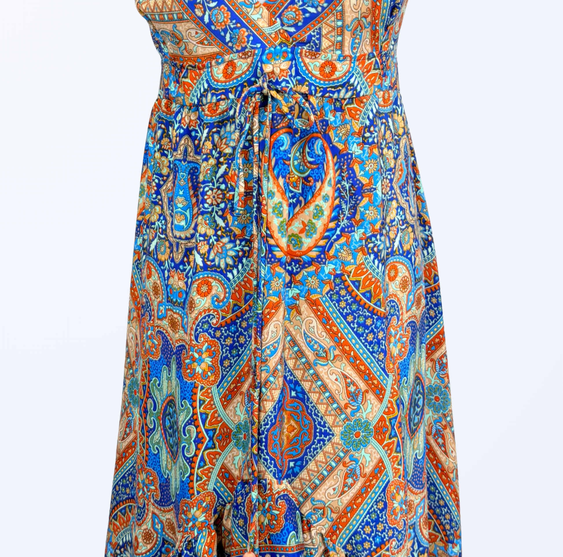 Vokuhila Kleid Ibiza Boho Fesitval Beach Strandurlaub Teos Vintage