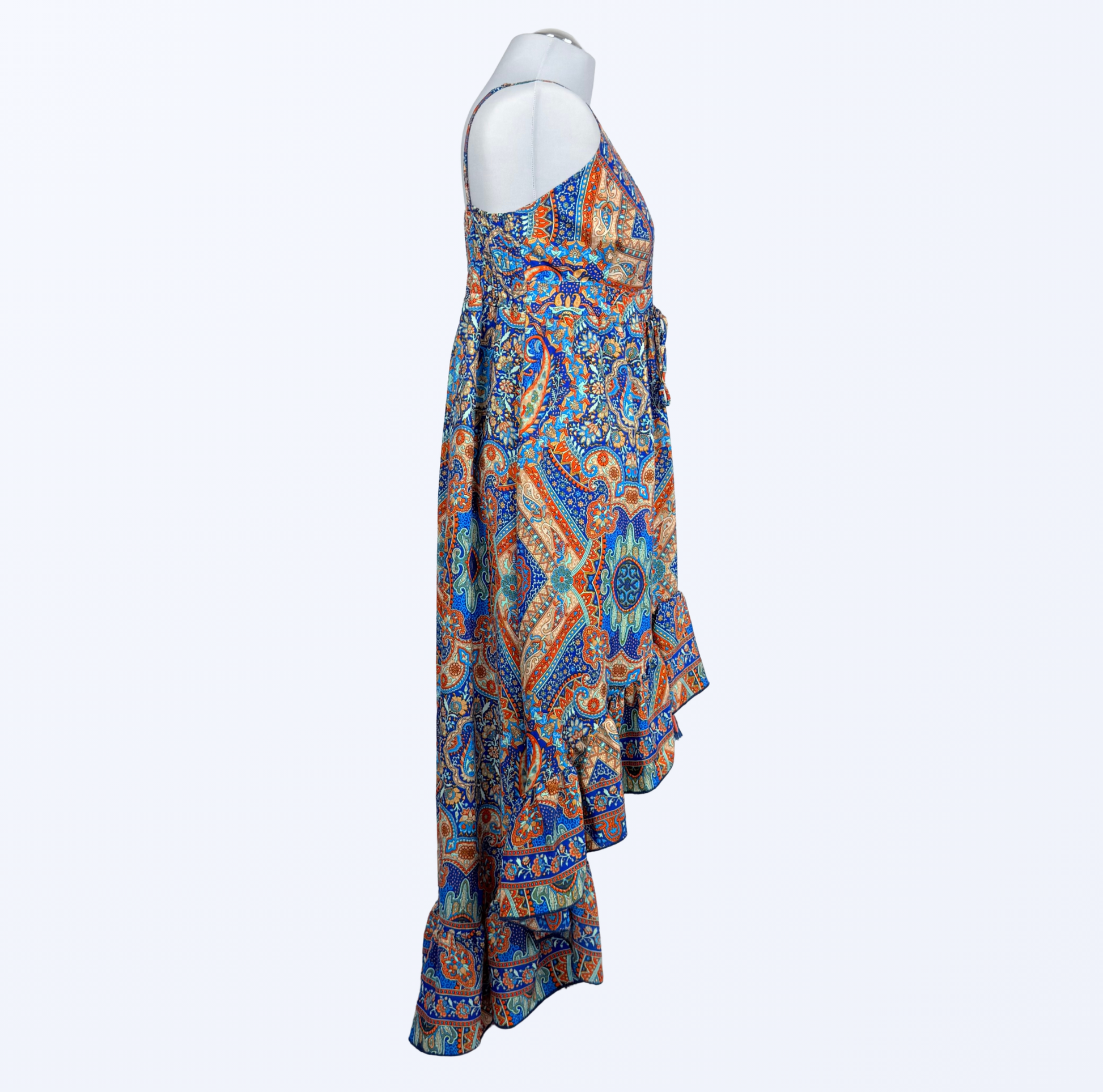 Vokuhila Kleid Ibiza Boho Fesitval Beach Strandurlaub Teos Vintage
