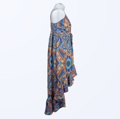 Vokuhila Kleid Ibiza Boho Fesitval Beach Strandurlaub Teos Vintage