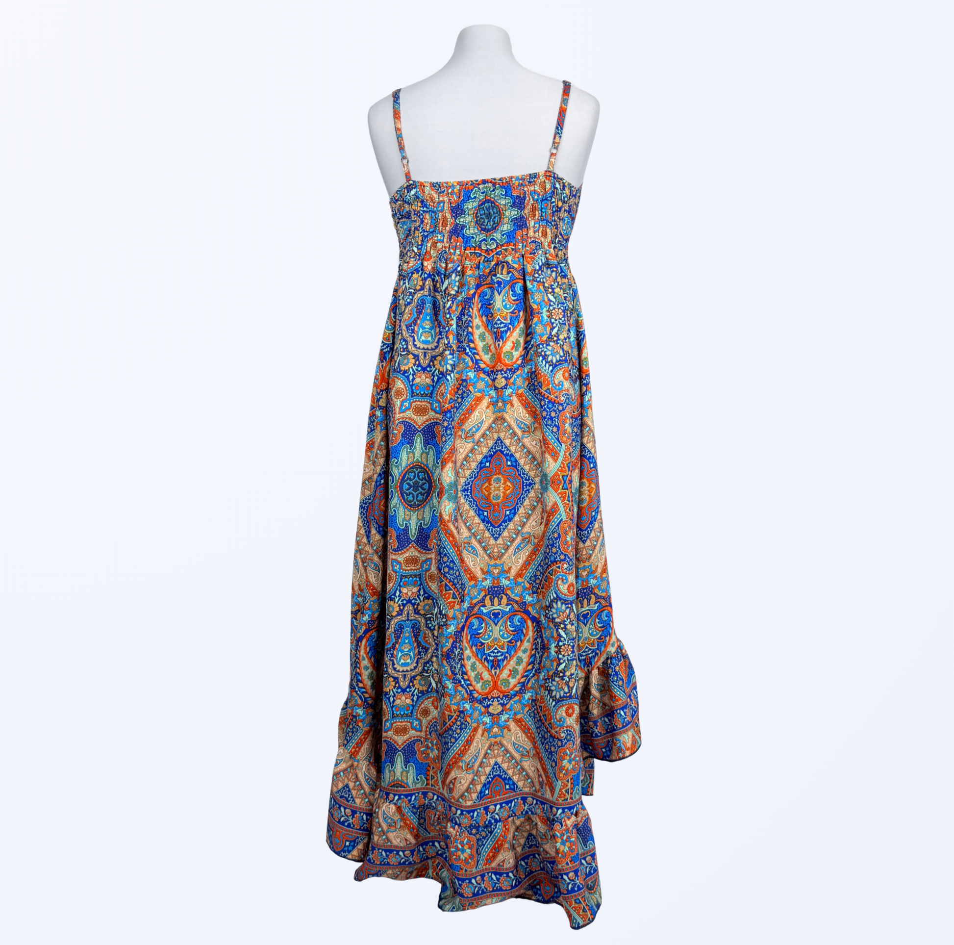 Vokuhila Kleid Ibiza Boho Fesitval Beach Strandurlaub Teos Vintage