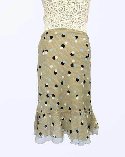 Midirock Punkte Polka Dots Sommerrock 90s Style Teos Vintage Onlineshop