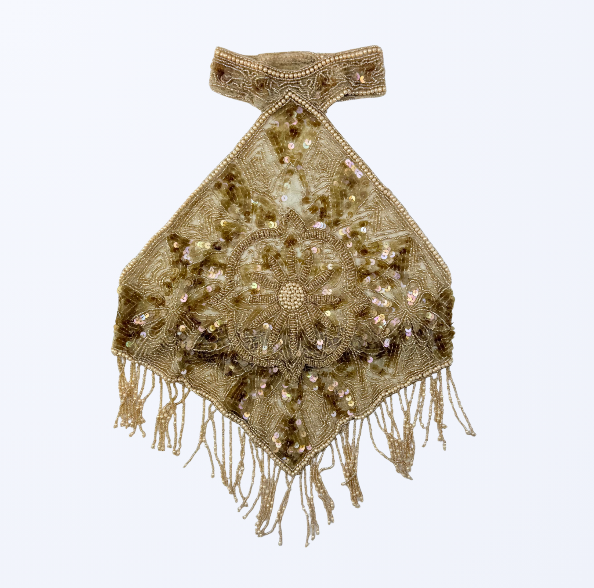 Motivi Crop Top Neckholder Pailletten Gold Party Festival Boho