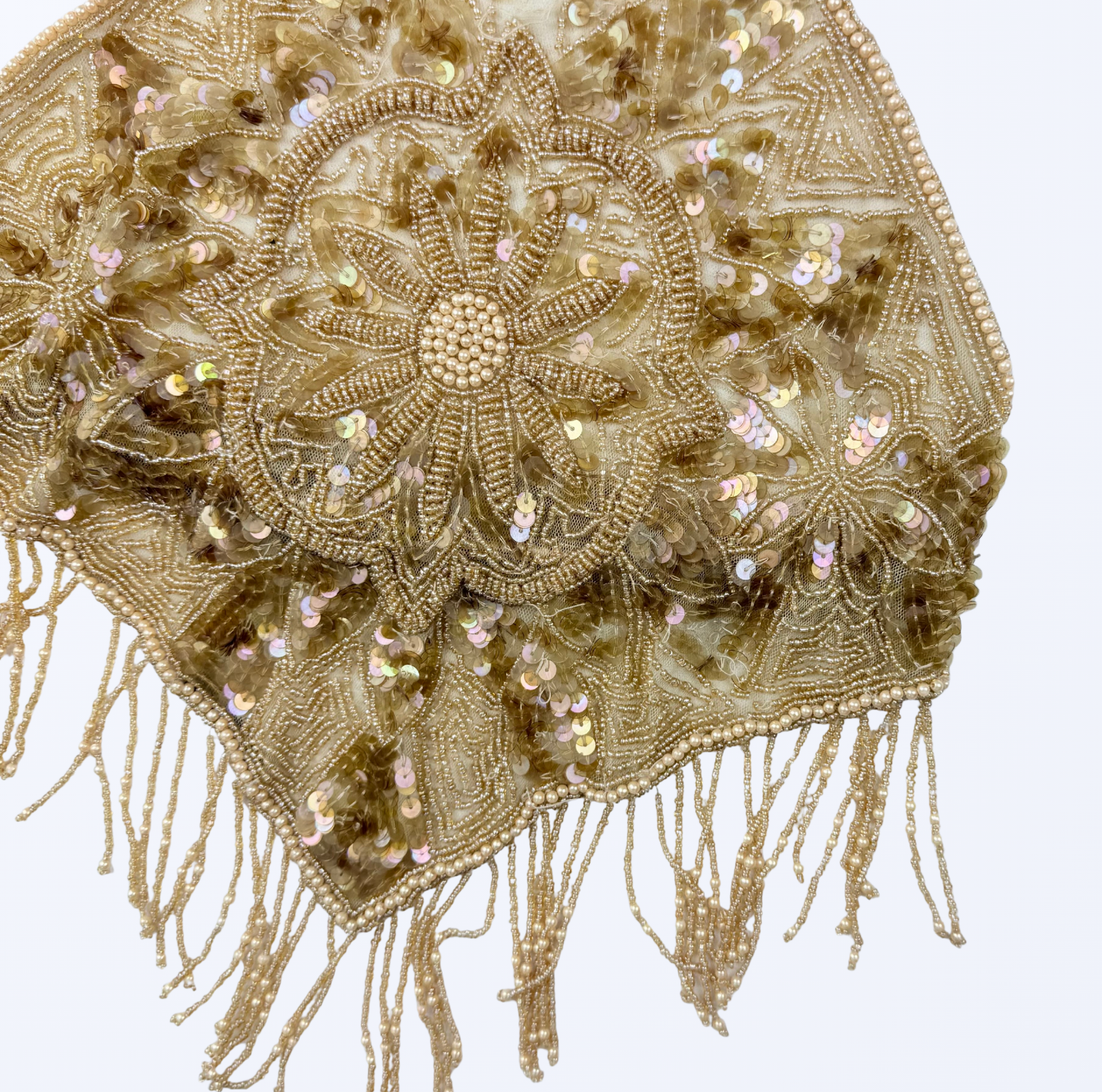 Motivi Crop Top Neckholder Pailletten Gold Party Festival Boho