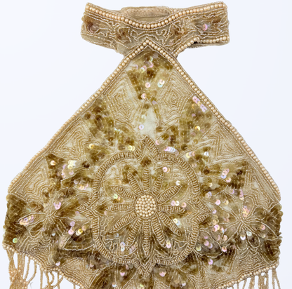 Motivi Crop Top Neckholder Pailletten Gold Party Festival Boho