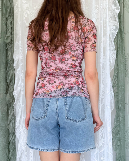 Nuna Lie T-Shirt cottage core romantic 90s vibe whitchy whimsical Blumen Teos vintage Onlineshop