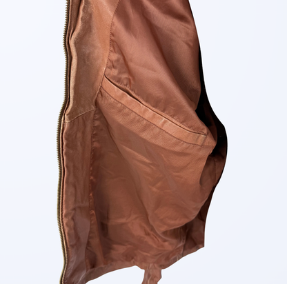 Vintage Lederjacke cognac used look Teos Vintage Onlineshop