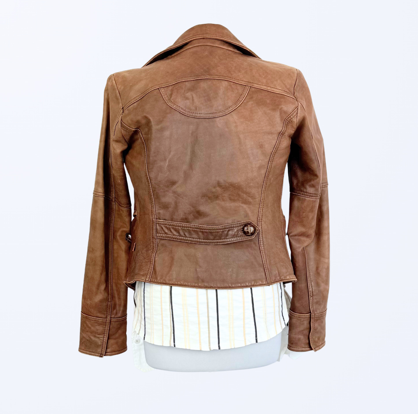 Object Lederjacke cognac Lederblazer 90s boho Festival