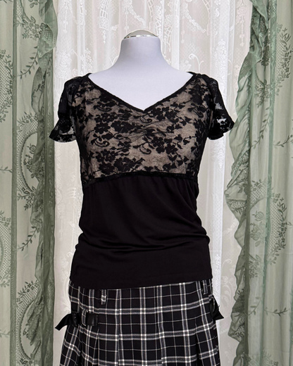 T-Shirt Olsen Spitze witchy 90s Style Teos Vintage Online Shop