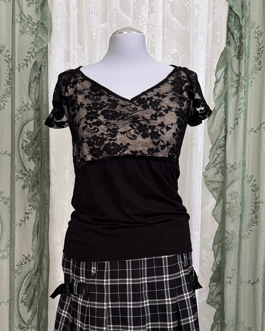 T-Shirt Olsen Spitze witchy 90s Style Teos Vintage Online Shop