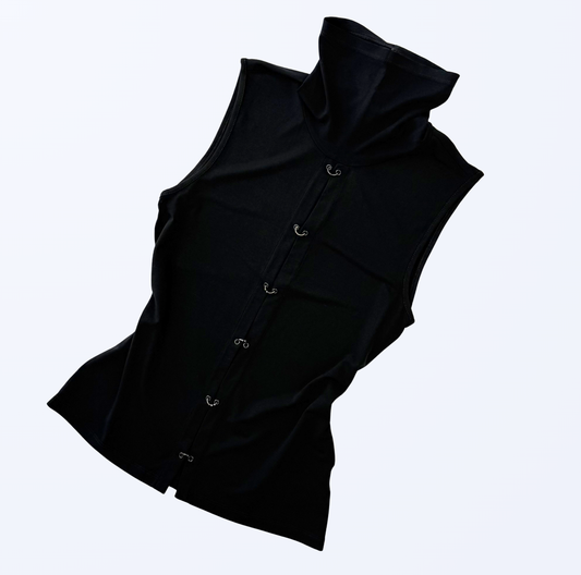 Vintage Penny Pull Rollkragen Top schwarz 