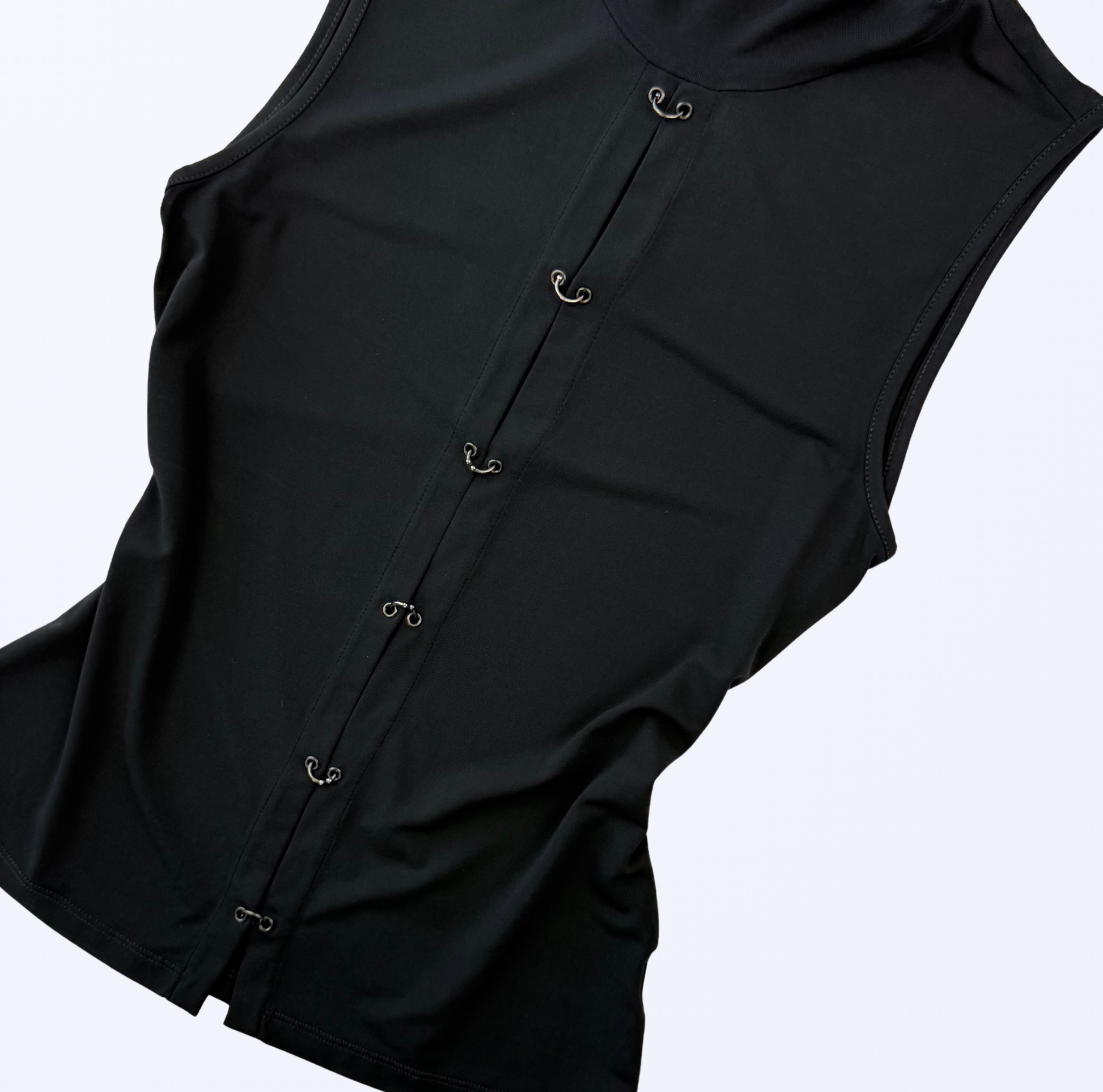 Vintage Penny Pull Rollkragen Top schwarz 