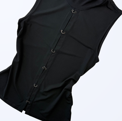 Vintage Penny Pull Rollkragen Top schwarz 