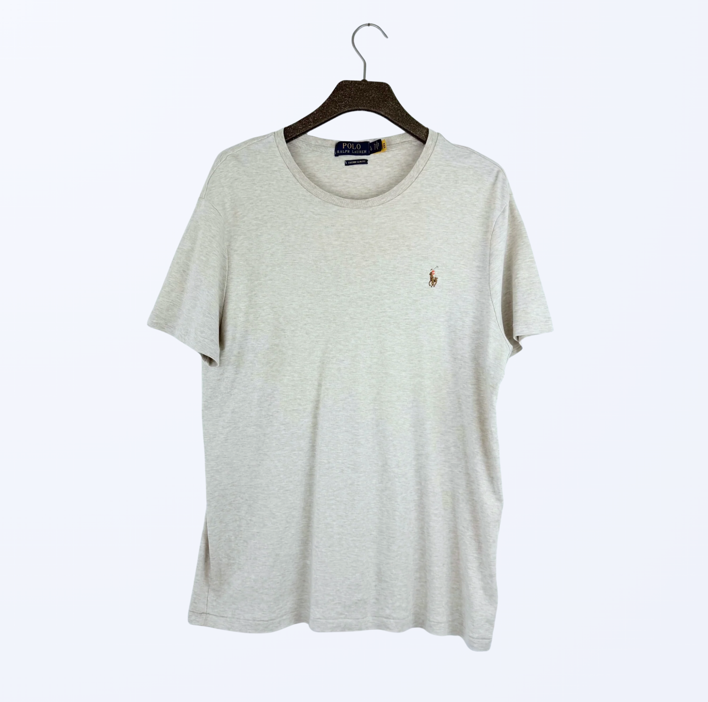 Polo Ralph Lauren T-Shirt grau beige Teos Vintage Online shop