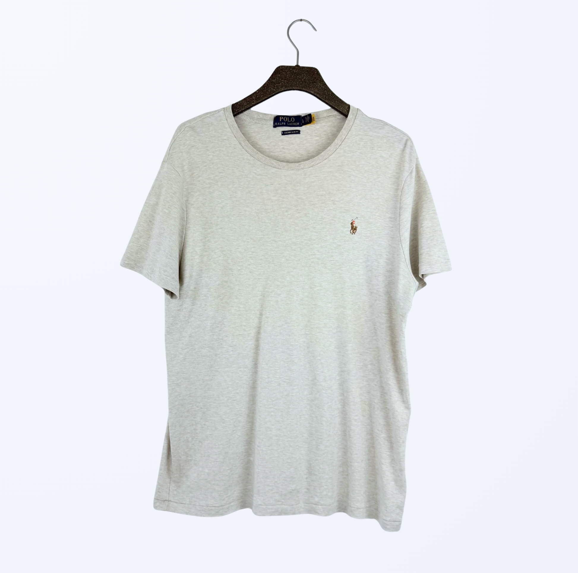 Polo Ralph Lauren T-Shirt grau beige Teos Vintage Online shop