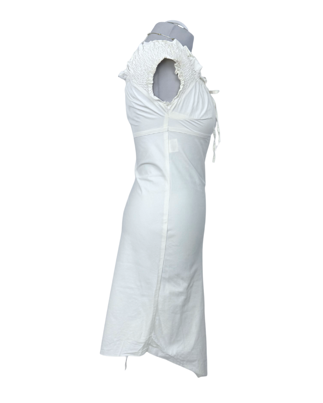 Pourquoi Pas Off Shoulder Kleid Milkmaid Style cottage Core 90s Style kleid Teos Vintage Onlineshop