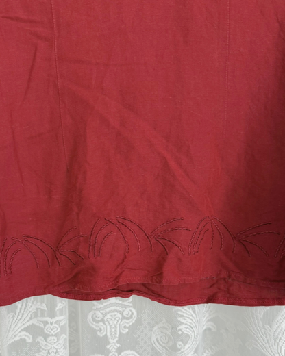 Leinenbluse ärmellos rot 90s Style Principles clothing Teos Vintage Online Shop