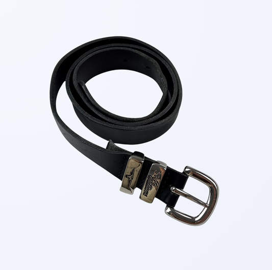 r.m. williams Drover Ledergürtel schwarz Teos Vintage Onlineshop