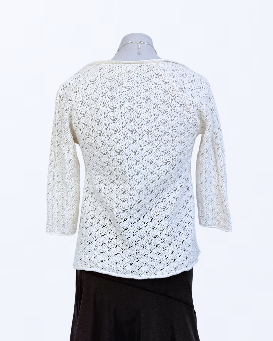 Boho Festival Whitchy Whimsical Cardigan creme weiß zum binden Teos Vintage