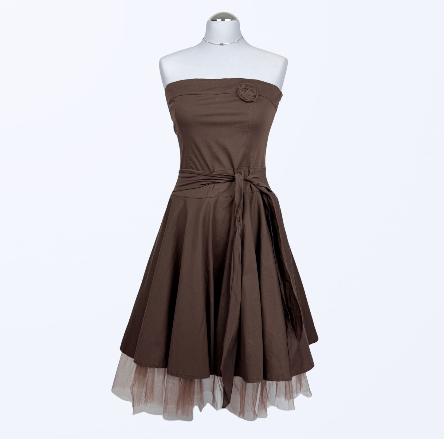Rinascimento Bandeau Kleid Trägerloses Kleid Trauzeugin Abiballkleid Teos Vintage