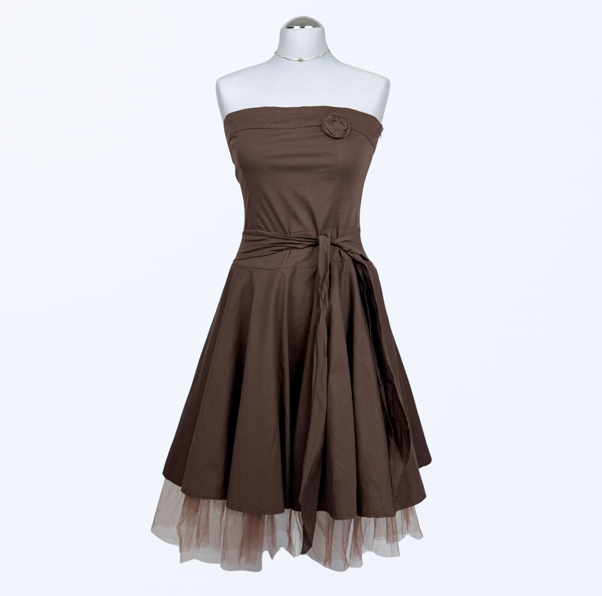 Rinascimento Bandeau Kleid Trägerloses Kleid Trauzeugin Abiballkleid Teos Vintage