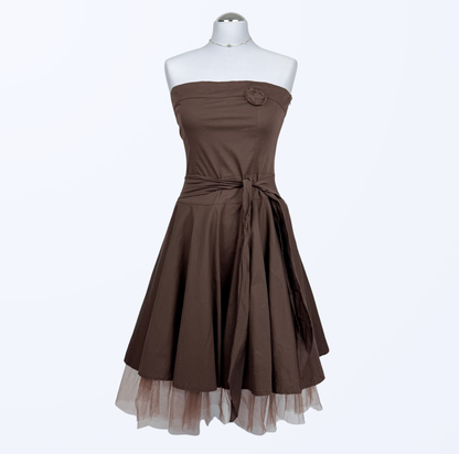 Rinascimento Bandeau Kleid Trägerloses Kleid Trauzeugin Abiballkleid Teos Vintage