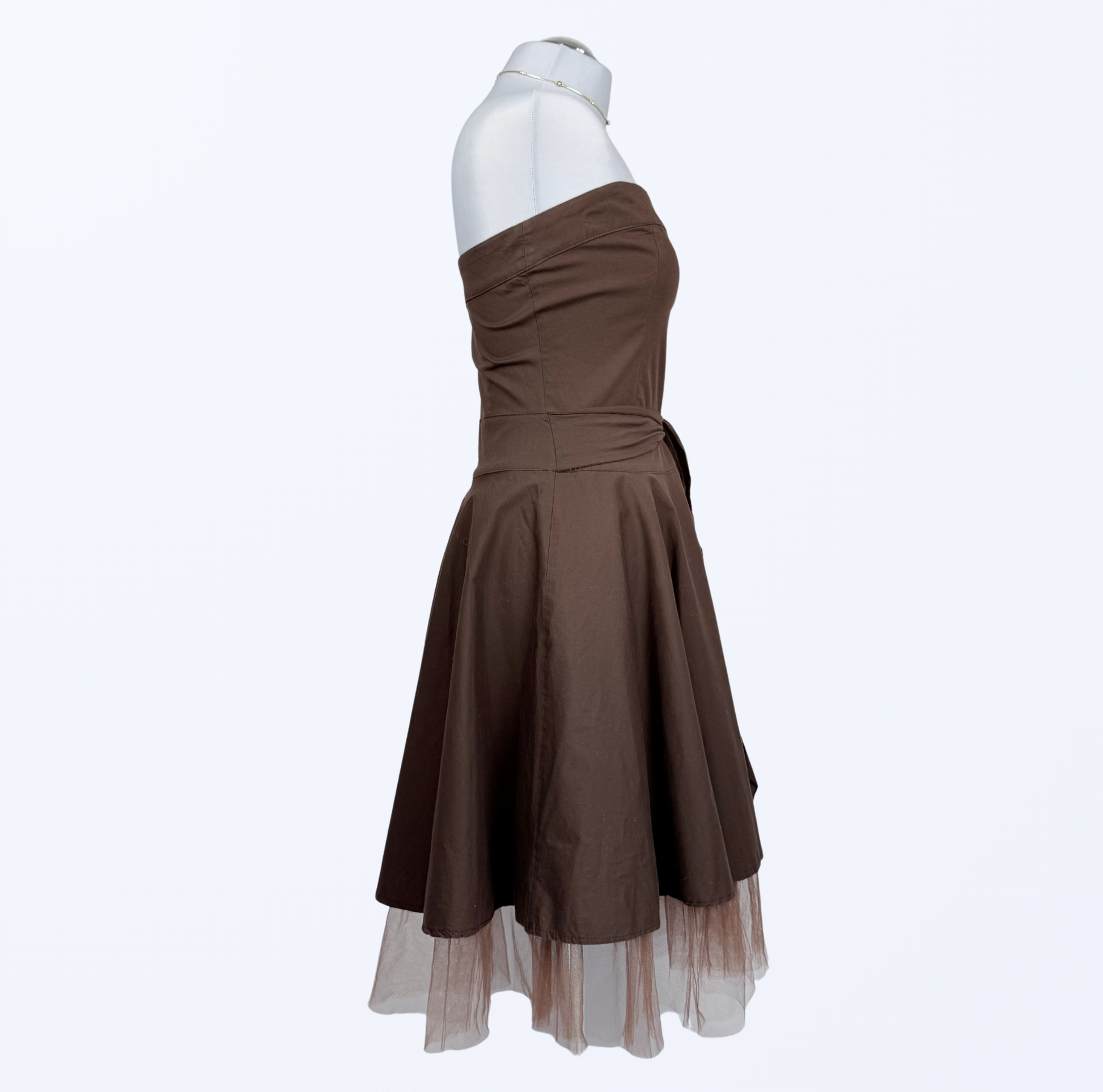 Rinascimento Bandeau Kleid Trägerloses Kleid Trauzeugin Abiballkleid Teos Vintage