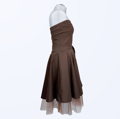 Rinascimento Bandeau Kleid Trägerloses Kleid Trauzeugin Abiballkleid Teos Vintage