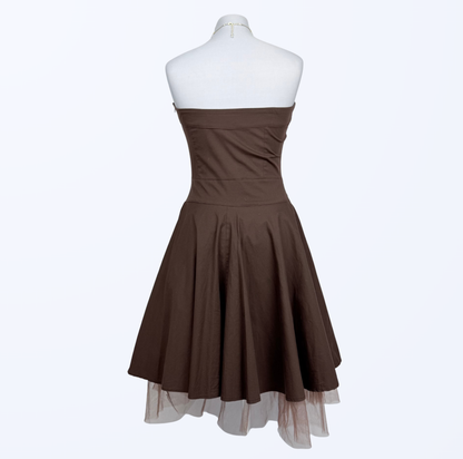 Rinascimento Bandeau Kleid Trägerloses Kleid Trauzeugin Abiballkleid Teos Vintage