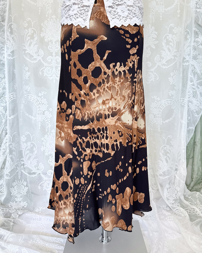 Maxirock organisches Muster whitchy Whimsical Boho 90s Style Whimsy Teos Vintage Onlineshop