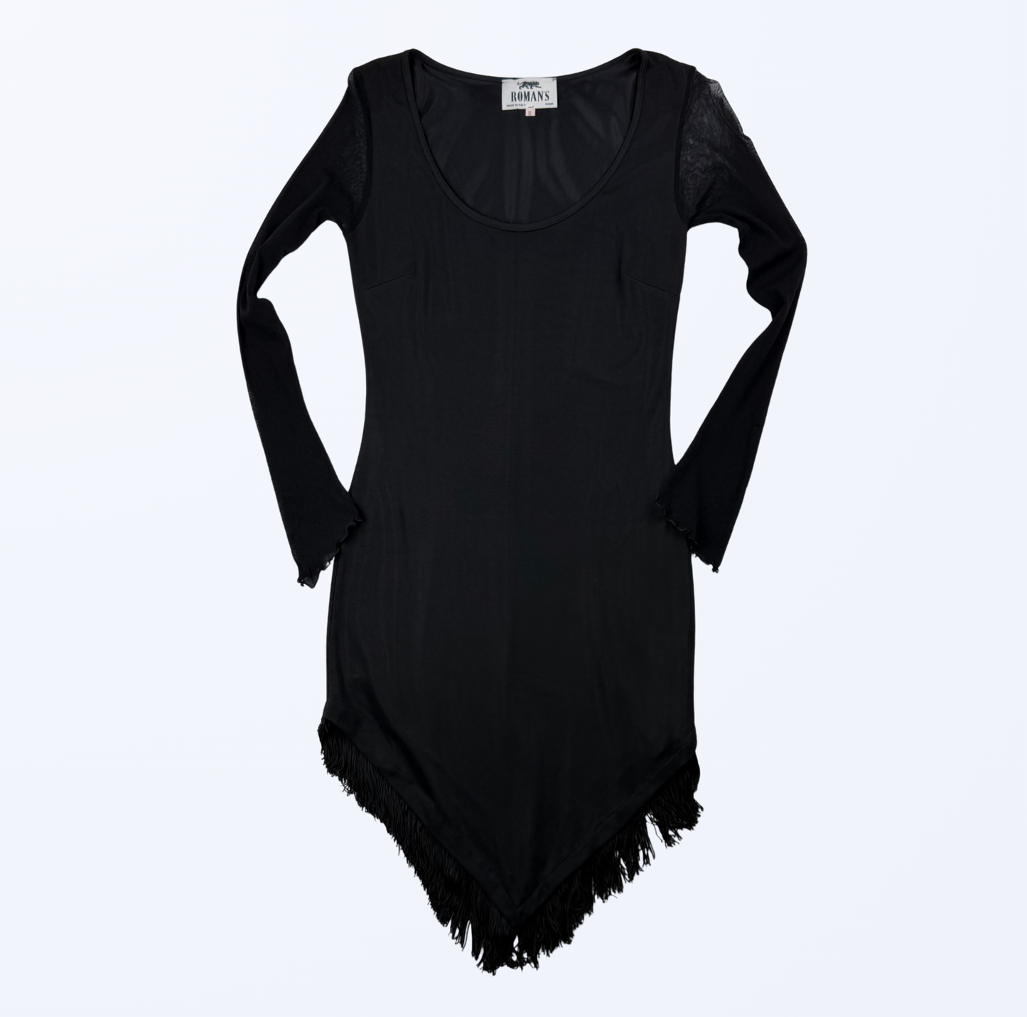 Vintage Kleid Fransen Asymmetrisch spitzzulaufend Teos Vintage Onlineshop